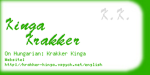 kinga krakker business card
